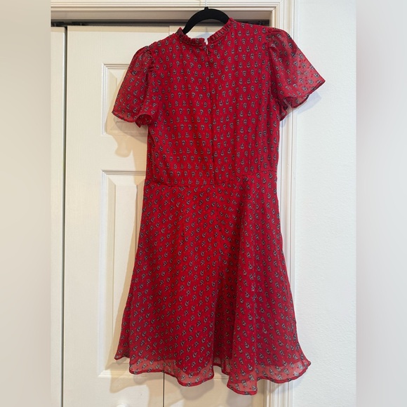 Loft red short sleeve dress - Picture 4 of 5